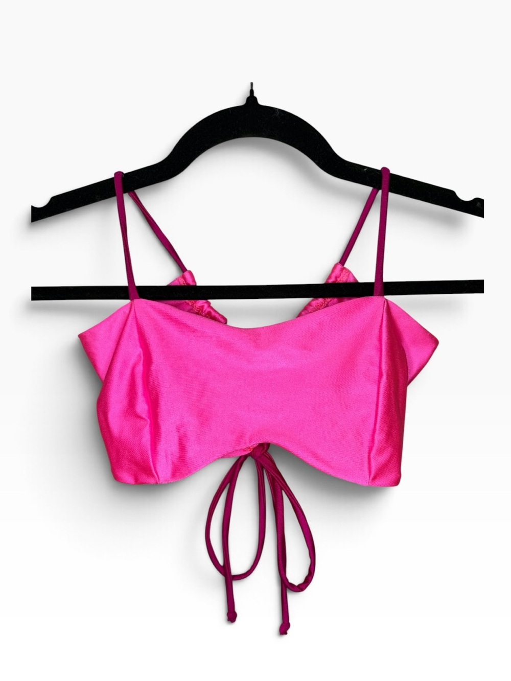 Tiger Friday Strappy Tie Back Bra in Pink AXS